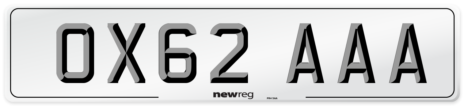 OX62 AAA Number Plate from New Reg